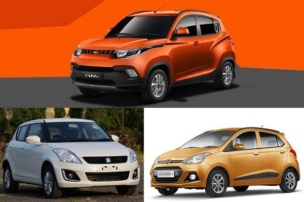 Mahindra Kuv100 VS Maruti Swift VS Hyundai Grand I10：规格比较