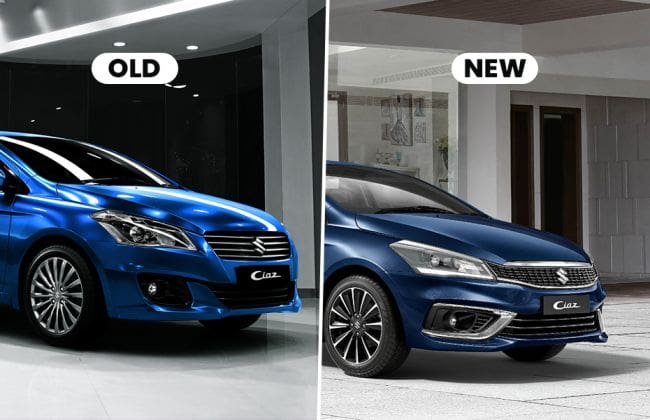 Maruti Ciaz Old VS New：主要差异