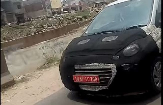 2018 Hyundai Santro Spy视频揭示了级联格栅