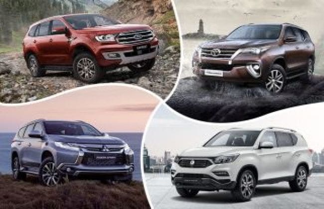 福特endeavor FaceLift VS Fortuner VS即将推出的Rexton VS Pajero Sport：柴油规格比较