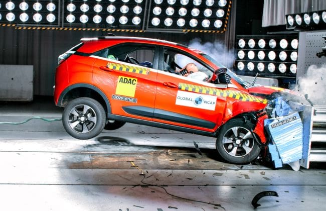 Tata Nexon接收4星碰撞测试等级！