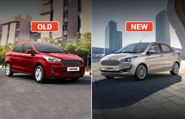 2018年福特Aspire Facelift Old VS New：主要差异
