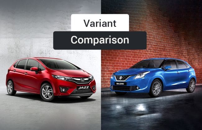 2018 HONDA JAZZ VS MARUTI BALENO：变体比较