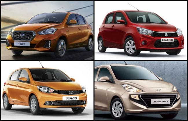 规格比较：2018 Hyundai Santro VS Datsun Go Facelift VS Celerio VS Tiago VS Wagonr
