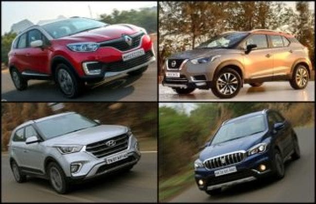 日产踢了vs hyundai creta vs maruti s-cross vs renault captor：规格比较