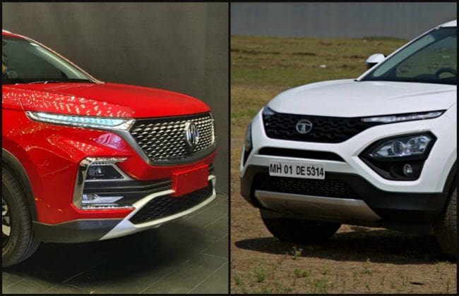 MG Hector VS Tata Harrier：在照片中