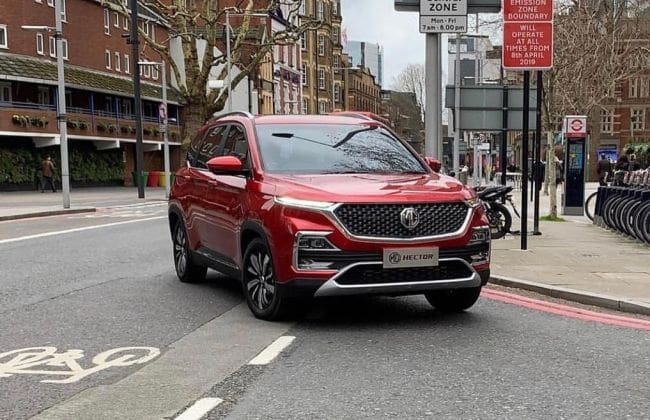 MG（Morris车库）Hector Suv Spied Undisuise之前的印度推出