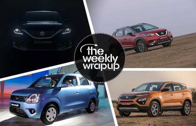 每周包装：新的Maruti Wagon R 2019，Tata Harrier和Nissan Kicks推出，Maruti Baleno Facelift预订开放和更多