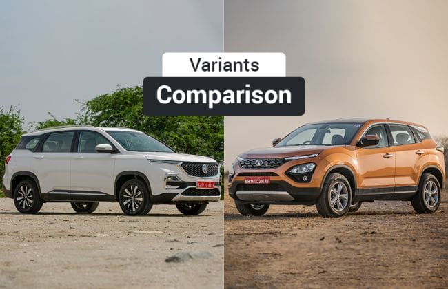 MG Hector VS Tata Harrier：变体比较