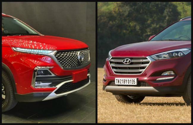 MG Hector vs Hyundai Tucson：在照片中