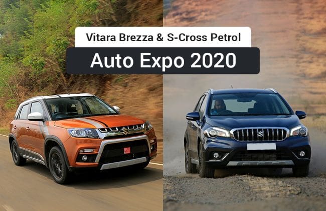 汽油动力的S-Cross和Vitara Brezza在2020自动博览会上破坏盖子