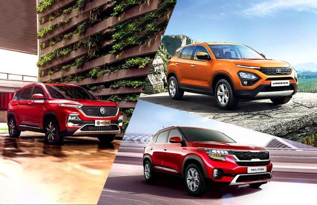 kia seltos vs mg hector vs tata harrier：功率，燃油效率和尺寸比较