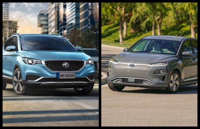 MG EZS VS Hyundai Kona Electric：在照片中