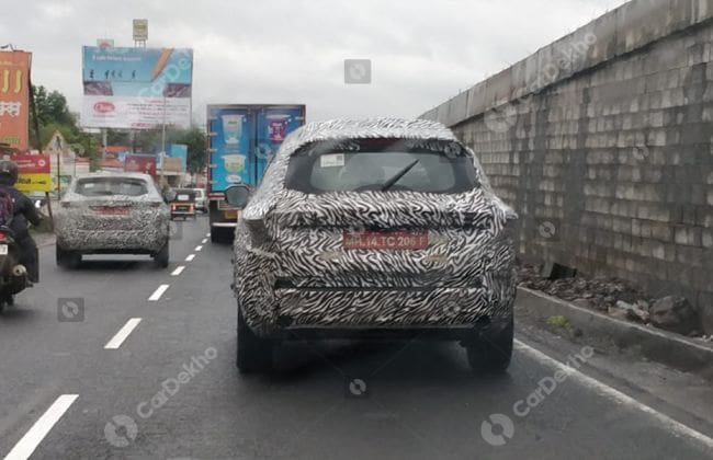 Tata Harrier测试骡子，即将到来的7座发现;它们可以是自动变体吗？