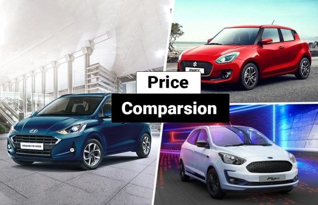 Hyundai Grand I10 Nios VS Maruti Suzuki Swift VS Ford Figo：价格说什么？