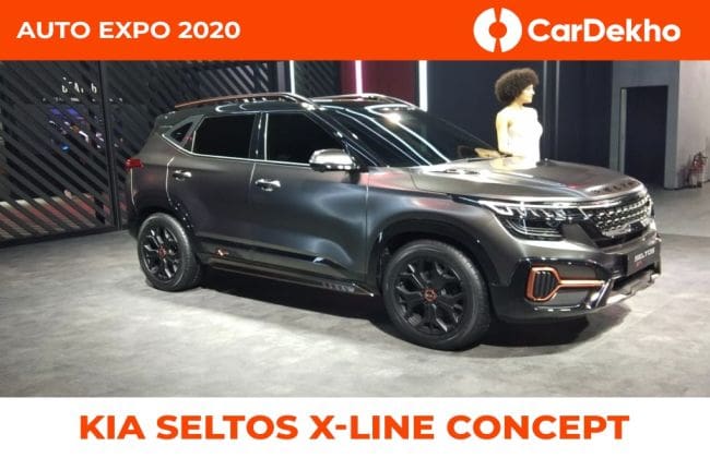 Kia Seltos X线的概念在自动博览会2020年在印度首次亮相