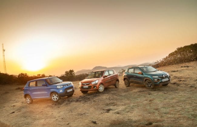 Maruti Alto K10 VS Maruti S-Presso vs renault kwid：越野比较