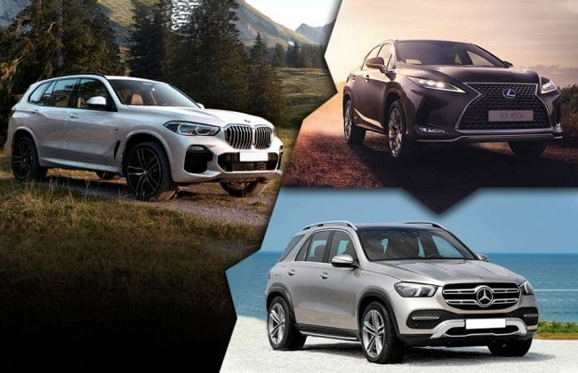 lexus rx vs bmw x5 vs ercedes-benz gle：特色战争