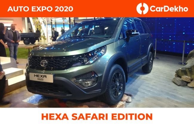 BS6 Tata Hexa Safari Edition在汽车博览会2020年展示