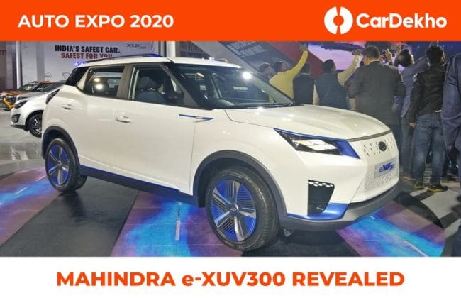 Mahindra XUV300电气展示在汽车博览会2020