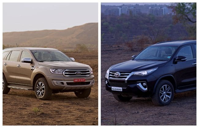 规格比较：BS6丰田Fortuner VS BS6 Ford Endeavor