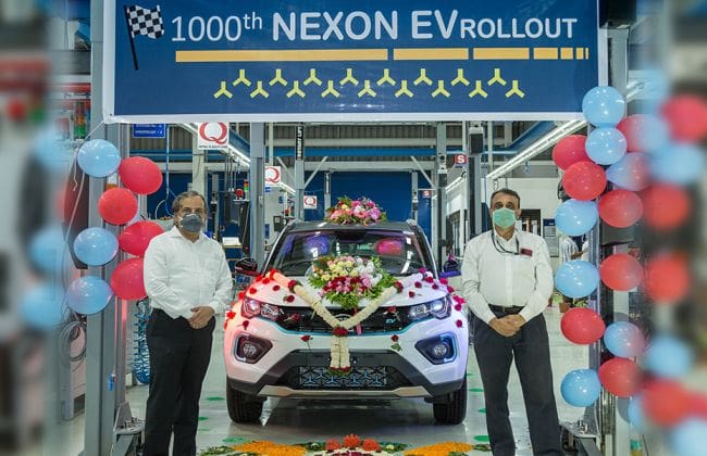 塔塔从浦那设施推出了1,000个Nexon EV