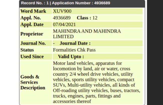 Mahindra商标为XUV系列的多个SUV