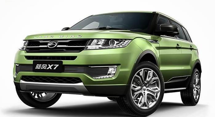 JLR为Evoque CopyCat Landwind x7起诉中国公司