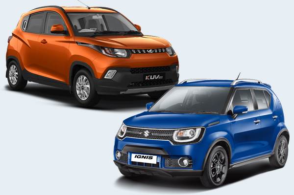 Maruti Ignis Vs. Mahindra Kuv100：规格比较