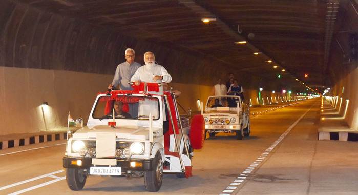 印度最长的道路隧道在J＆K打开