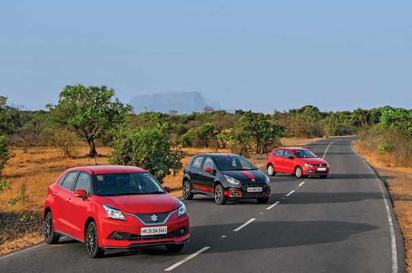 Maruti Baleno Rs VS Abarth Punto VS Polo GT TSI比较