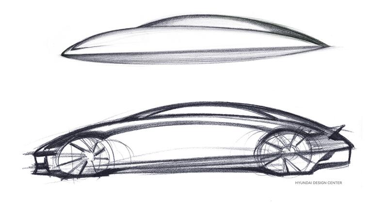 Hyundai IONIQ 6 design sketch exposure 