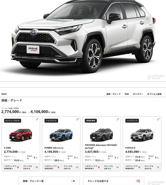 日规丰田RAV4配置升级/价格微涨 将于10月4日发布