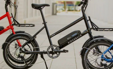RidgebackErrand电动自行车配备20英寸车轮和前架
